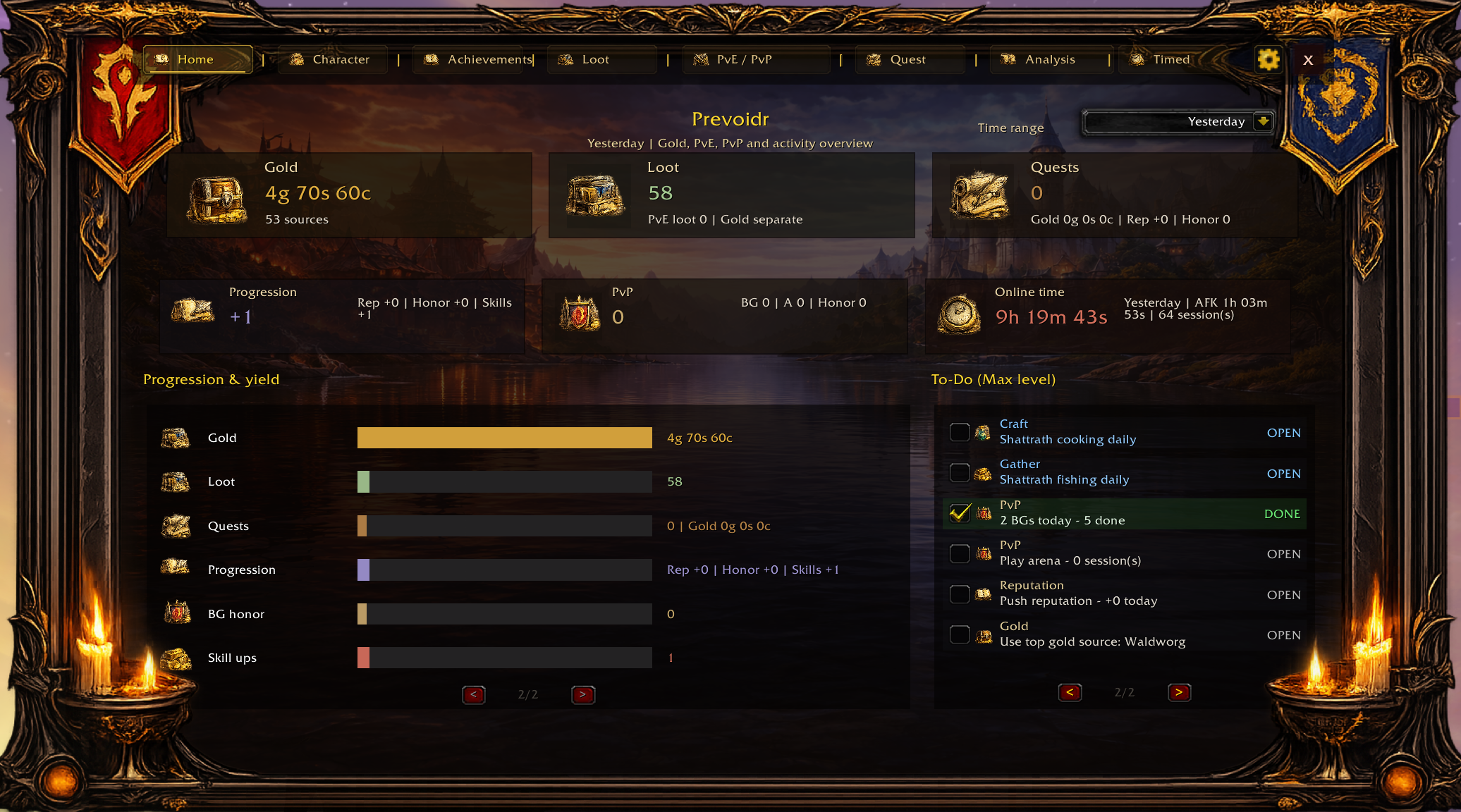 TrackMe Navigation und Home