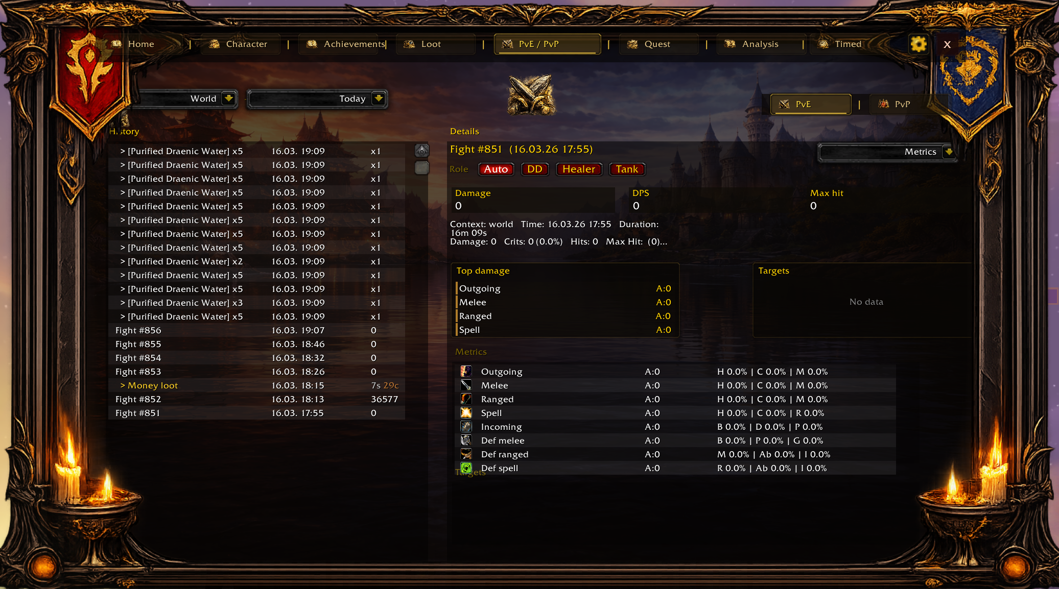 TrackMe PvE and PvP screenshot